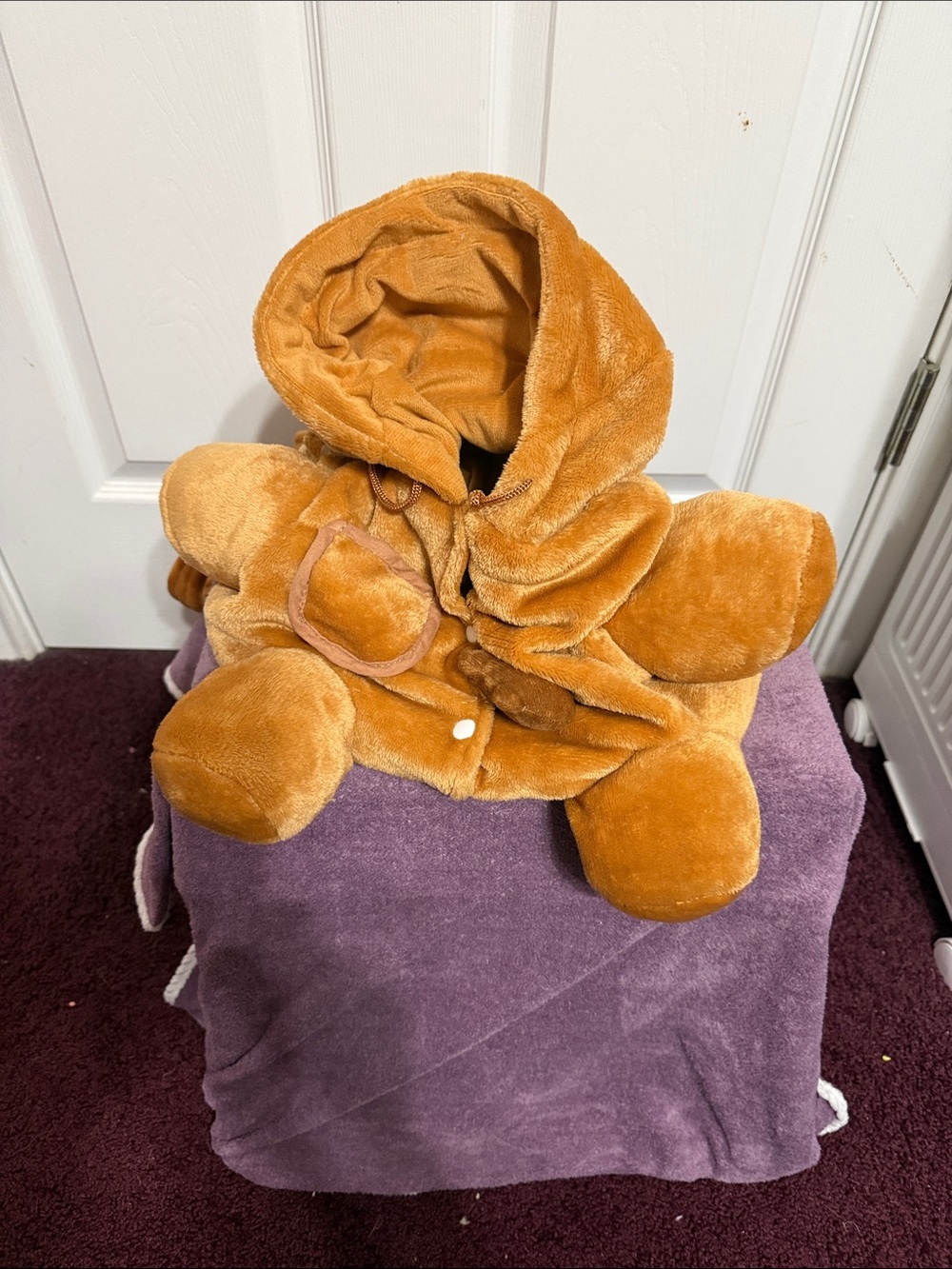 Plush Teddy back pack  in Golden Brown - Soft Comfort for dog or cat